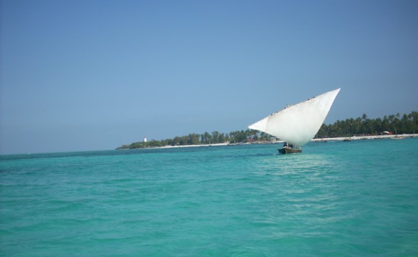 Un Dhow, imbarcazione tradizionale
